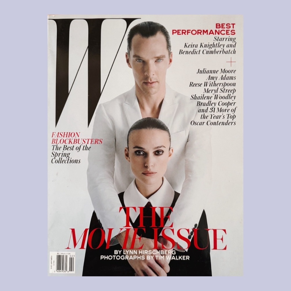 W Magazine February 2015 The Movie Issue Featuring Keira Knightley Cover